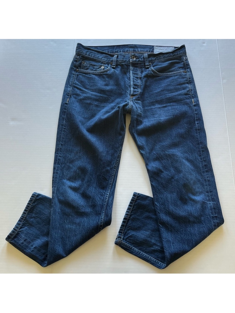 rag & bone Men’s Standard Issue Fit 2 Slim Leg  in Raw Blue Denim Jeans 33